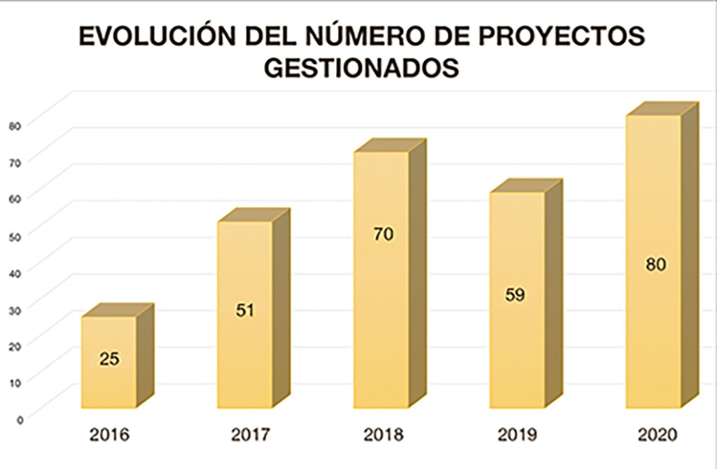 Proyectos gestionados por Fevama